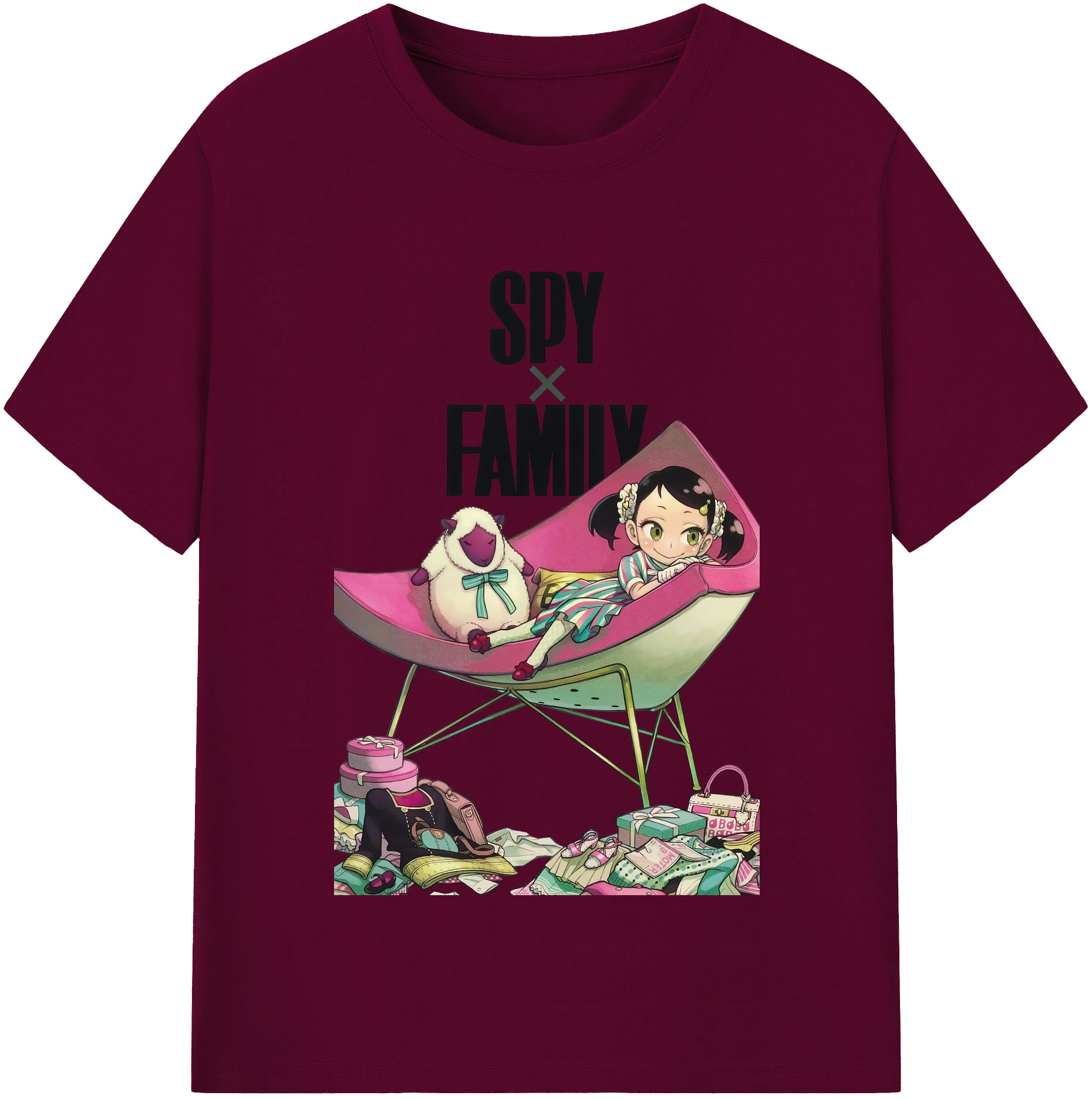 （画像用） SPY×FAMILY间谍家家酒 レディースカジュアルプリントTシャツ（綿100％）